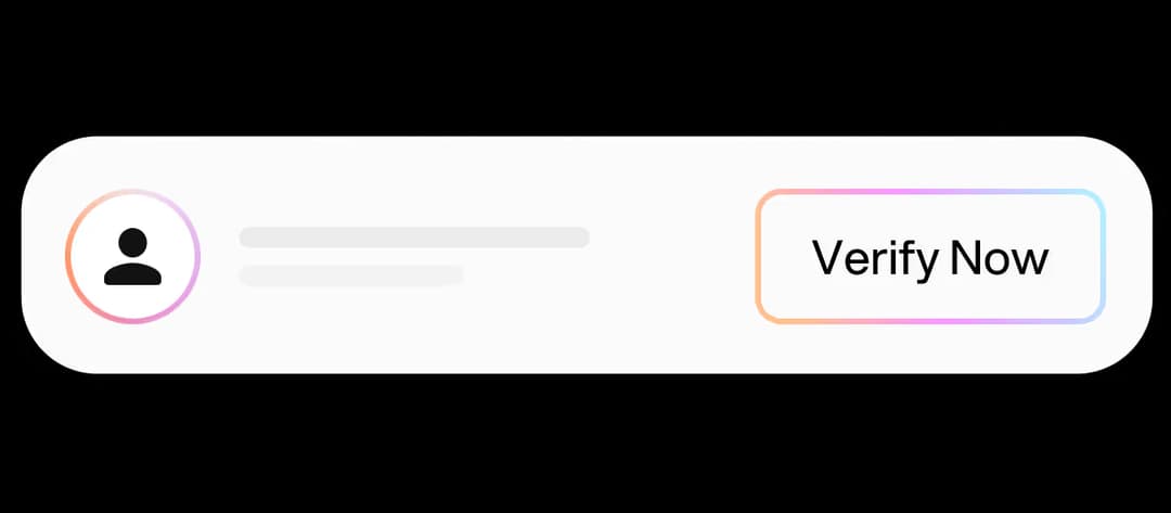 The visual of Verify.lu's one-click verification with a button that says 'Verify Now'.